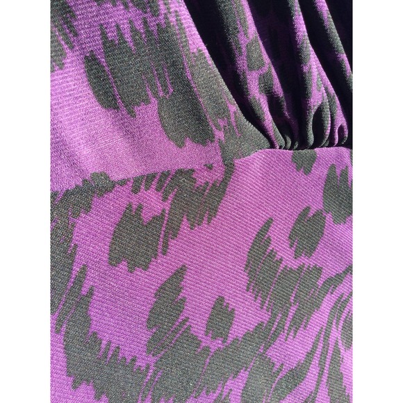 American Living 14 Dress purple black plus jersey knit work 3/4 length sleeve - Picture 8 of 10